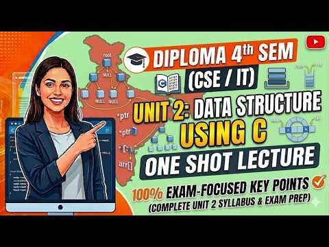 Diploma 4th Sem Data Structure Using C 🔥 | Unit 2 One Shot | 100% Exam Preparation