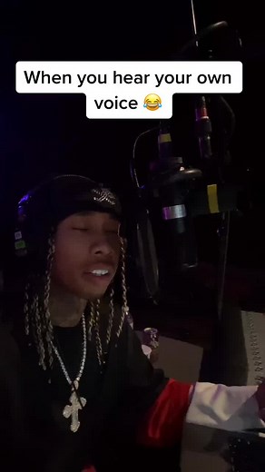 When you hear ur own voice haha