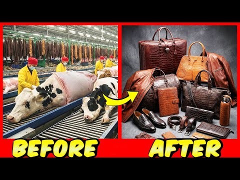 Inside The Cow Leather Factory 🔥 How Million Dollar Products Are Made From Cow Skin (Full Process)