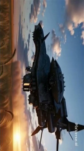 Hades class starship/carrier #2025 #ai #animation #hades #starship #carrier #departure