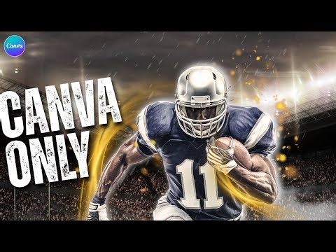 Create Glowing Effect Sport Poster in Canva