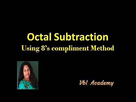 Octal subtraction using 8's complement method