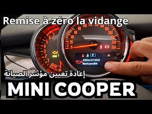 Réinitialiser / reset / service Échéance de Maintenance Mini Cooper One 2023