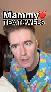 A perfectly good tea towel is a joy for ever. That’s why I’ve created one. Available for the very first time at my @3olympiatheatre shows this week and next week. Get it, frame it, give to the #irishmammy in your life. She will love it. #comedy #funny #momsofinstagram #comedyreels | Jarlath Regan