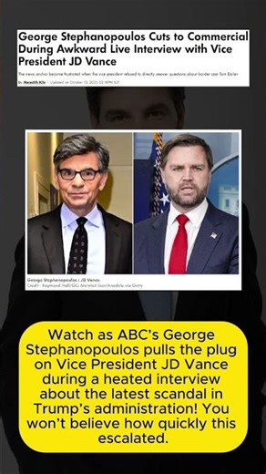 JD Vance Cut Off LIVE by George Stephanopoulos!