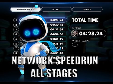 Astro's Playroom Network Speedrun All Stages (OLD WORLD RECORD)