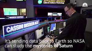 The probe has sent back photos from the dive, which is the first of 22 that NASA has planned for Cassini's "grand finale" mission. http://nbcnews.to/2qLM6mX | NBC News Science