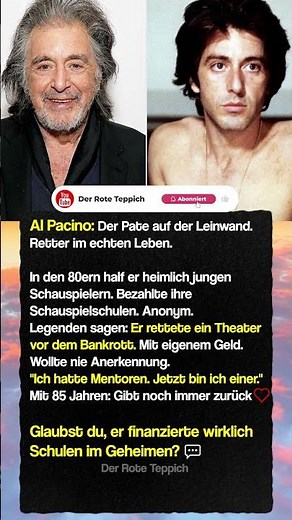 Vom Godfather zum Lehrer: Die echte Geschichte von Al Pacino #legende #liebesgeschichte #nostalgie