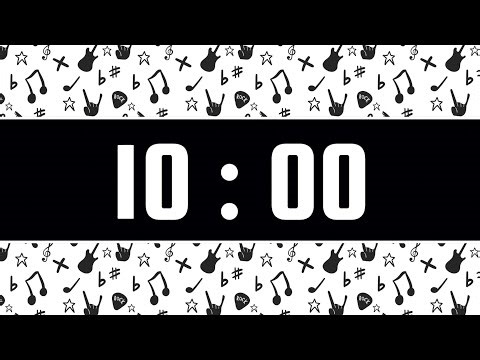 10-Minute Timer | With Chill Rock Instrumental Music & Alarm Bell | Rock N Roll Theme 🎵 🎸