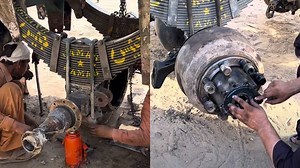 Rear Leaf Springs Installed for Heavy Trailer Transport