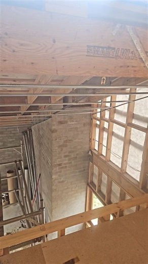 Raked drop suspended ceiling from the bottom floor to the second story and then changes angle mid way of the 2nd story - - #csrgyprock #imagyprocker #rondo #construction #newbuild #keylocksystem #suspendedceiling #drywallnation | Procraft Industries