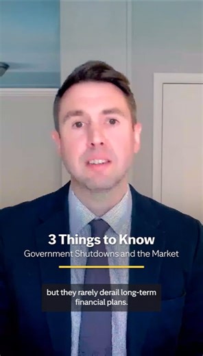 16K views · 210 reactions | Government shutdowns stir headlines, but they rarely shake long-term financial strategies. Our Senior Economist James McCann discusses how markets and the economy typically respond—and why staying focused matters. | Edward Jones | Facebook