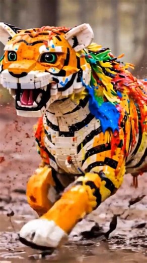 Painted Animals Get Clean 🎨🚿 Tiger, Elephant & Hippo! Animal Cleaning Song with Sounds for Toddlers🐯