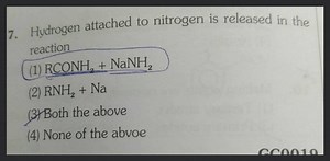 Hydrogen attached to nitrogen is released in the reaction... | Filo