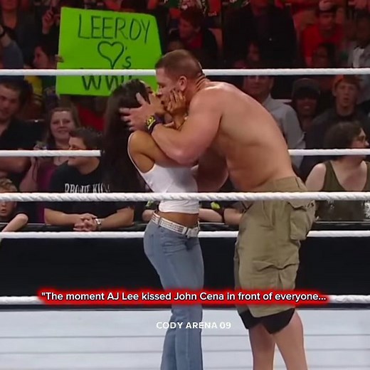 "John Cena wins the match, but AJ Lee wins his heart!" #shorts #wwe
