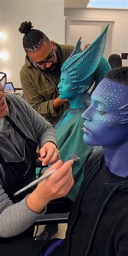 Avatar 3 Behind the Scene: Na’vi Makeup & Transformation Revealed #avatar3 #behindthescenes #shorts