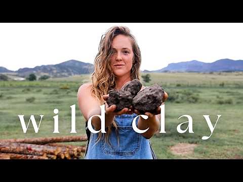 MAKING POTTERY FROM WILD CLAY | From harvest to pit firing 🏺
