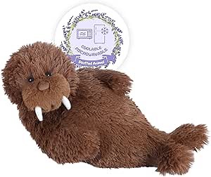 SuzziPals Warming Walrus Stuffed Animals, Microwavable Stuffed Animal Heating Pads for Soothing, Anxiety and Stress Relief, Cuddly Companion Plush Toys Gifts for Kids & Adults