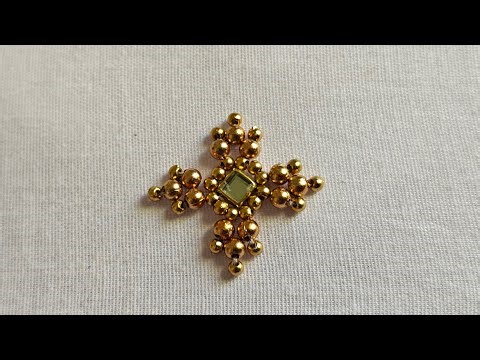 Simple aari work butti design for beginners | easy aari work design