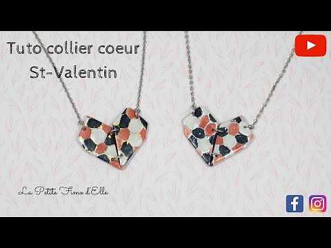 ❤️ Tuto collier coeur St-Valentin ❤️ - La Petite Fimo d'Elle
