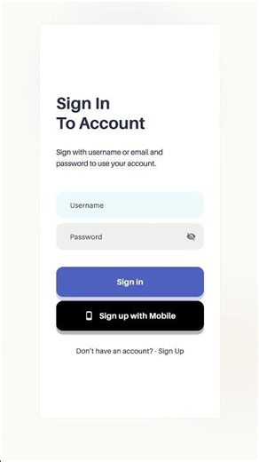 Flutter Sign In screen — one command install