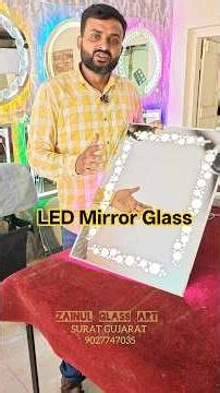 How To Make LED Light Touch Sensor Mirror At Home |Light Wala Seesha Kaise Banaye| zainul Glass art.