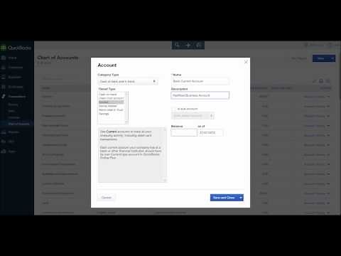 QuickBooks Online Tutorial - Part 11 - Chart of Accounts