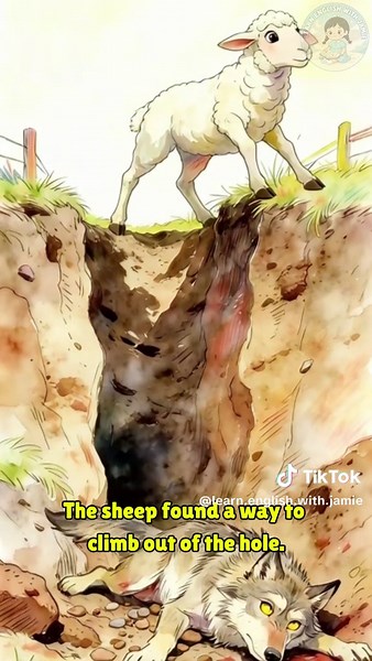 An Unlucky Sheep 🐑 | Easy English Story for Kids A sheep falls into a deep hole, but it stays brave and smart when a hungry wolf comes by. 🐺 This short story helps kids and English beginners learn simple sentences, farm animal words, and easy story English slowly. #LearEnglishWithJamie #EnglishForBeginer #SlowlyEnglish #EnglishForKids #ShortsStory