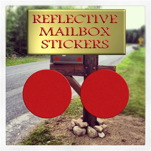 Red Reflective Mailbox Stickers: ASTM Exterior Safety Reflectors - Etsy