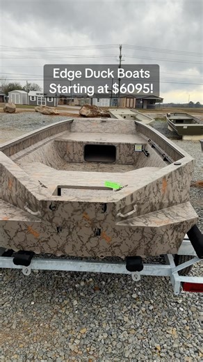 Jeremy Roberts on Instagram: "We have Edge ￼Duck Boats in stock at Southern Mud Huntsville starting at $6095! #edgeduckboats #duckboat #foryoupage #boats #southernmudhuntsville #edge #edgeboats #boat #fyp #alabama #southernmud #duckhunting #aluminumboat @edgeduckboats"