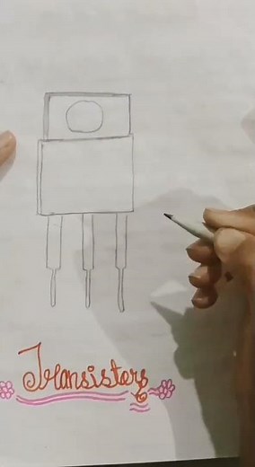 easy drawing of transistor