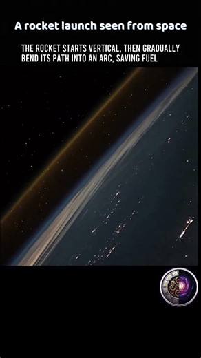 Rocket launch seen from space