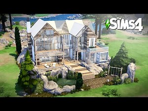 Scandinavian Glass House | The Sims4 Stop Motion Build | NoCC |【シムズ４建築】