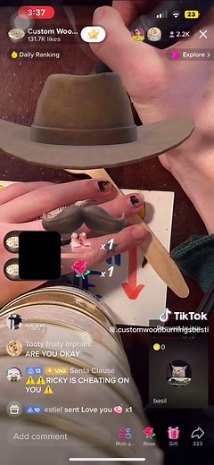 custom wood burning on TikTok