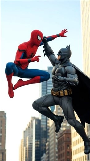 #DreamScreenAI“Spider-Man vs Batman Epic Floating Fight | Action Packed Superhero Battle#shortsvideo