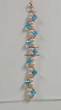 Simple & Elegant Pearl Bracelet Tutorial🩵🤍 || Bracelet Tutorial for beginners #diy #beads #bracelet