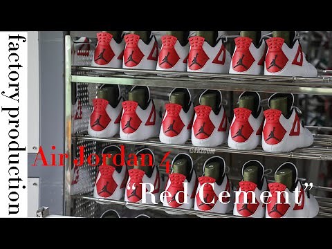 Factory Process of making the Air Jordan 4 Red Cement