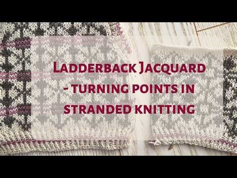 Ladderback Jacquard stitch as turning point tutorial