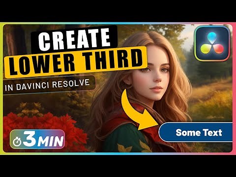 How to Create a LOWER THIRD TITLE with Fusion in Davinci Resolve