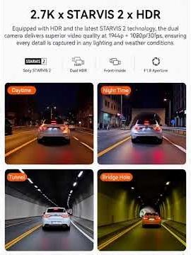 Vantrue N2X 2 7K Dash Cam Front and Inside | #shorts #dashcam #parkingmode #nightvision