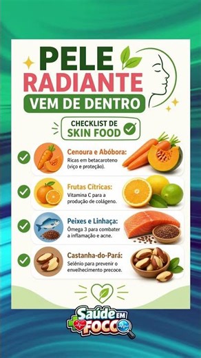 ✨ O que comer para ter a PELE RADIANTE #saude #shorts