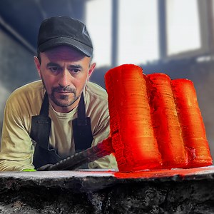 Village Hermit Blacksmith Forges Incredibly Sharp from a Handful of Old Washers 🔥 I am self-taught and have been forging knives all my life. I Really Liked It 👌 #knife #metal #custom | Knives Project