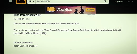 IMDB & TCM Remember 2001