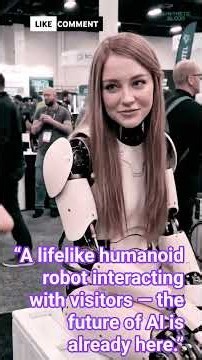 Humanoid Robot Interacting With Visitors at Tech Expo! 🤖✨#shorts #trending #viraldance #shortvideos