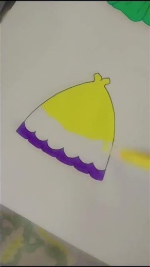 dress drawing video|easy dress drawing tutorial for beginners #dressdrawing #shorts