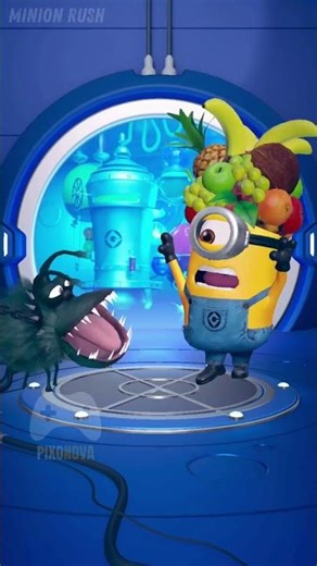 [2653] Banana Chase Gone Too Funny at Gru’s Lab 😂🍌 #shorts