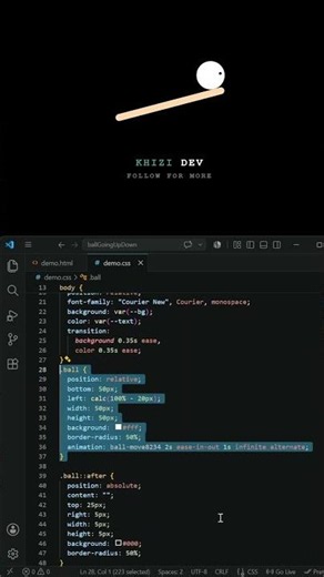 Bouncing Ball loading using HTML CSS 🚀