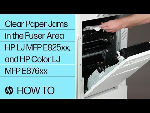 Clear Paper Jams in the Fuser Area | HP LaserJet MFP E825xx, and HP Color LaserJet MFP E876xx | HP
