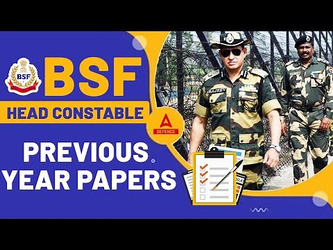 BSF Head Constable Previous Year Papers