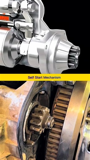 Self Start Mechanism Explained in 3D Animation | How a Starter Motor Engages an Engine